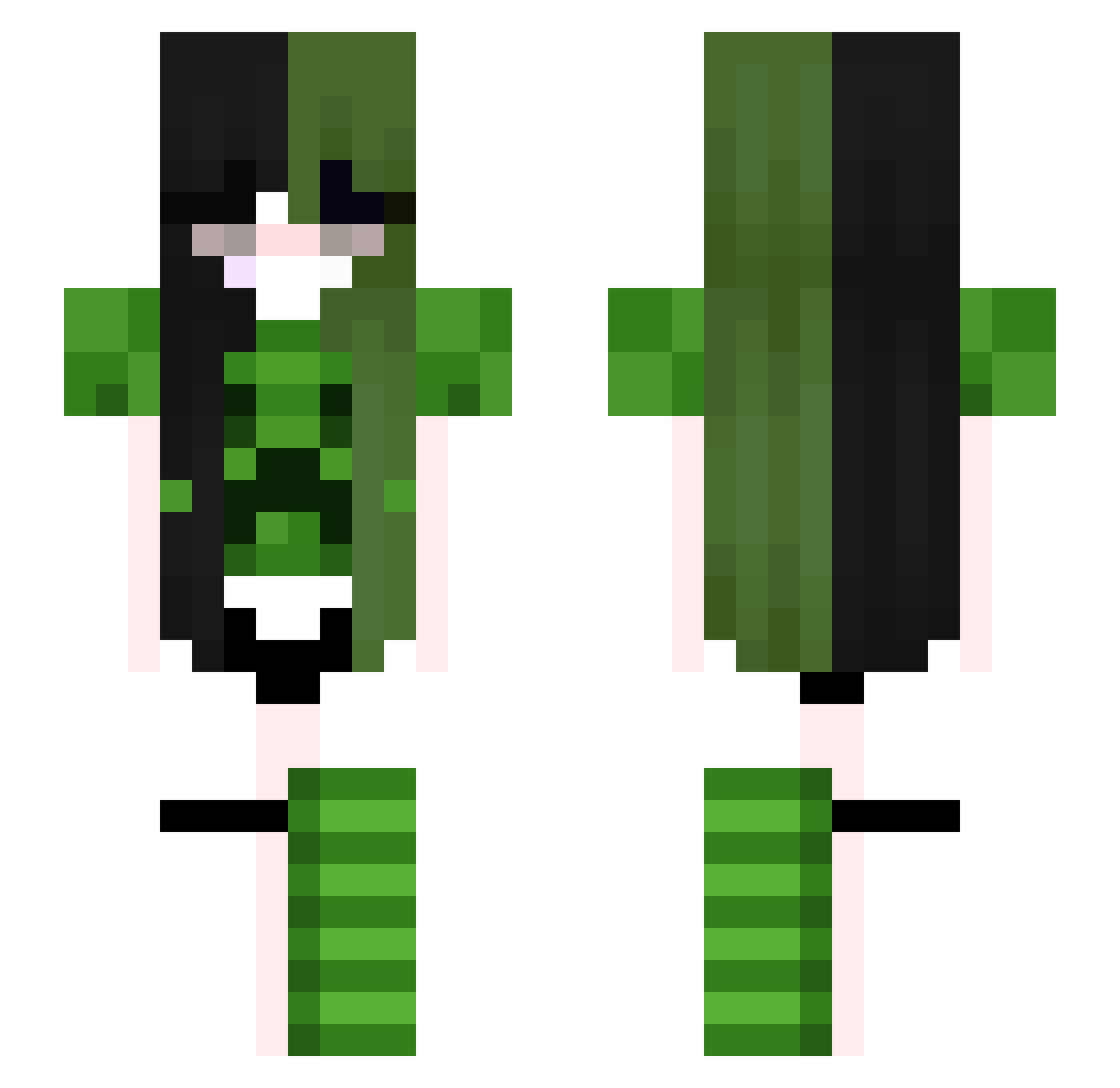 Sextos Minecraft skin, front and back view