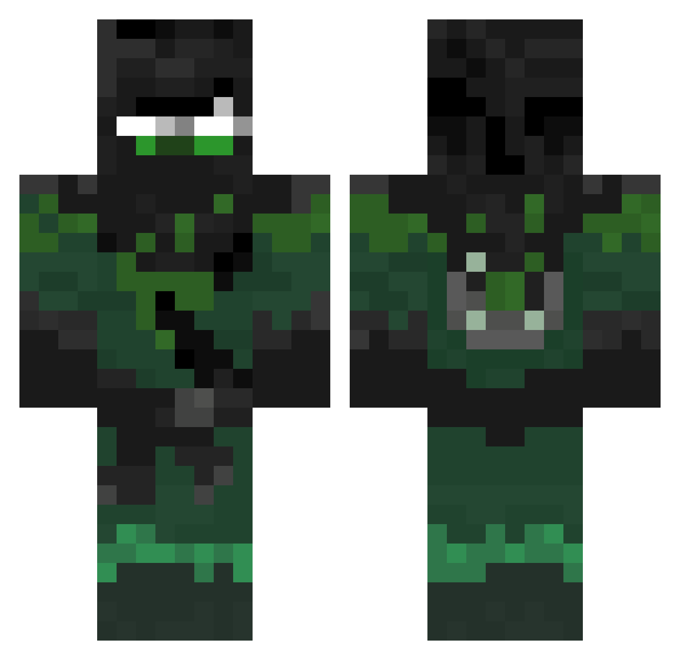 reecxs Minecraft skin, front and back view