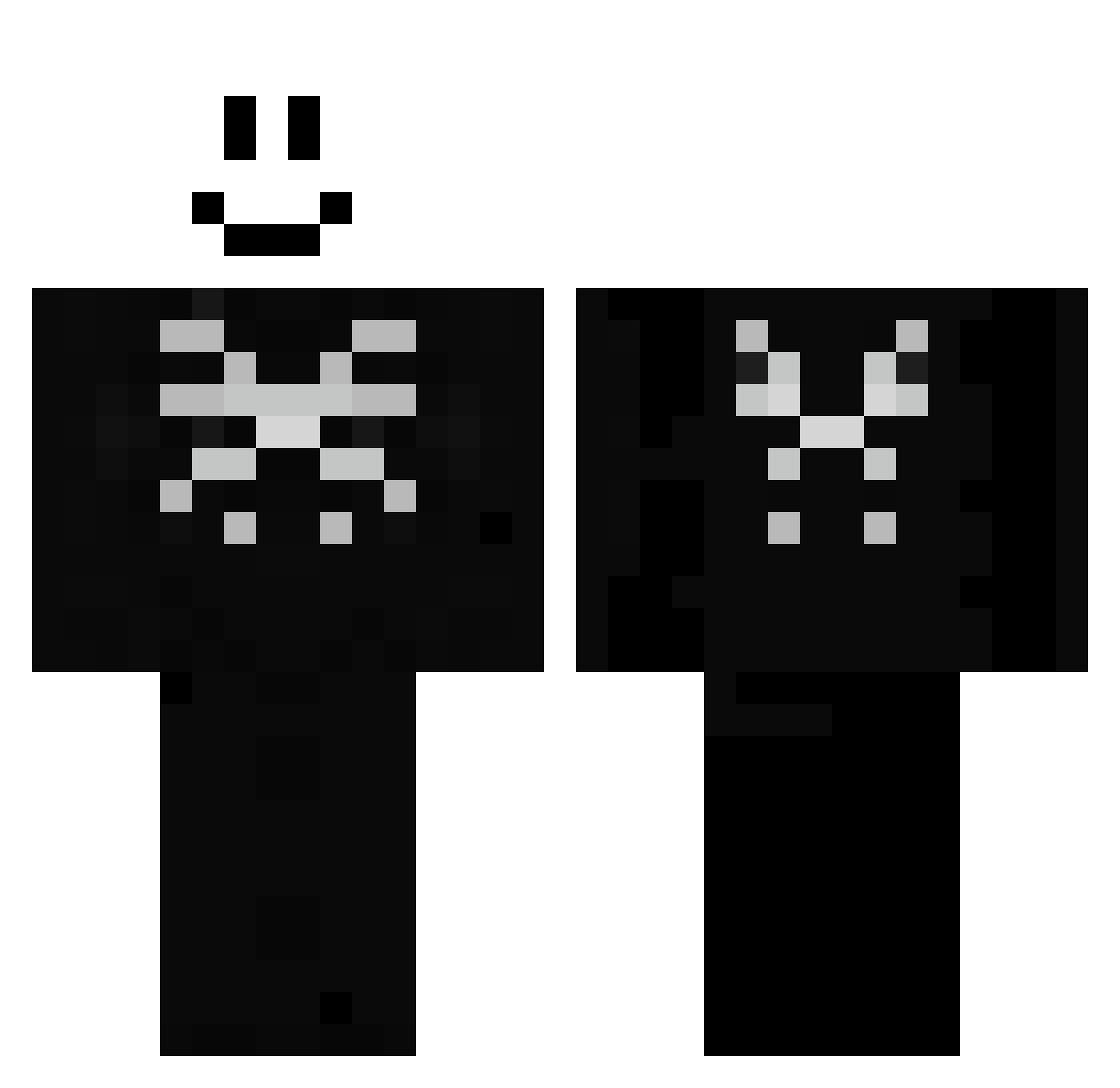 zawyv Minecraft skin, front and back view