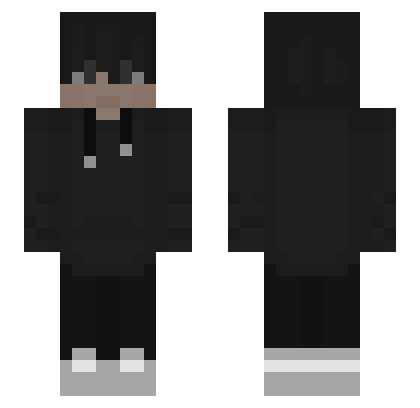 RAYE_OwO Minecraft skin, front and back view