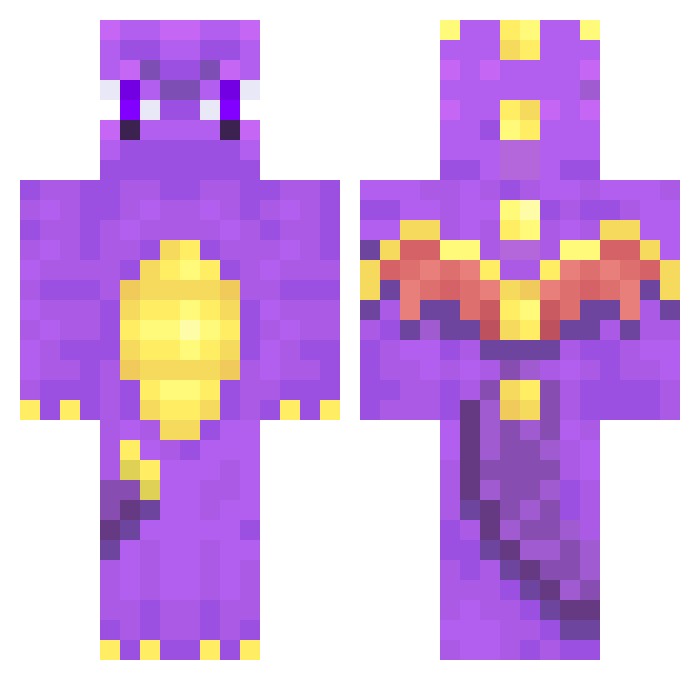 Barrancas77 Minecraft skin, front and back view