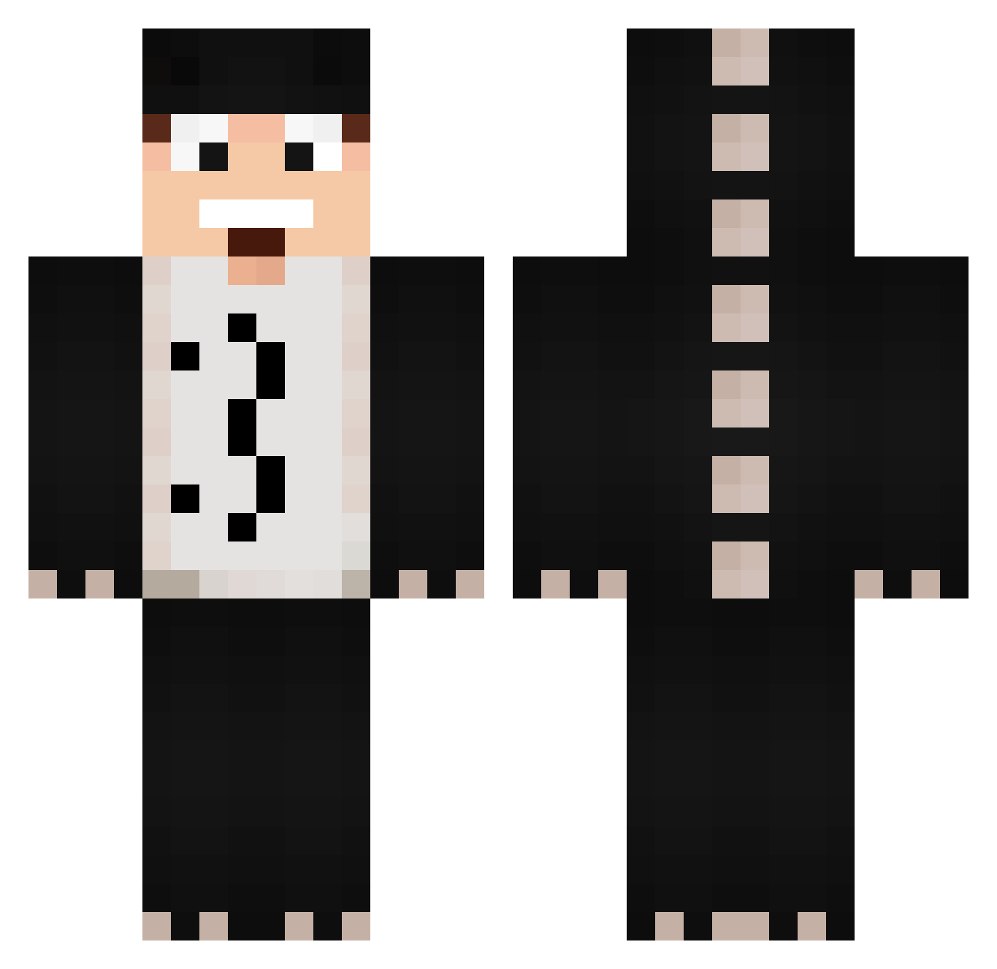 Spielautomat Minecraft skin, front and back view