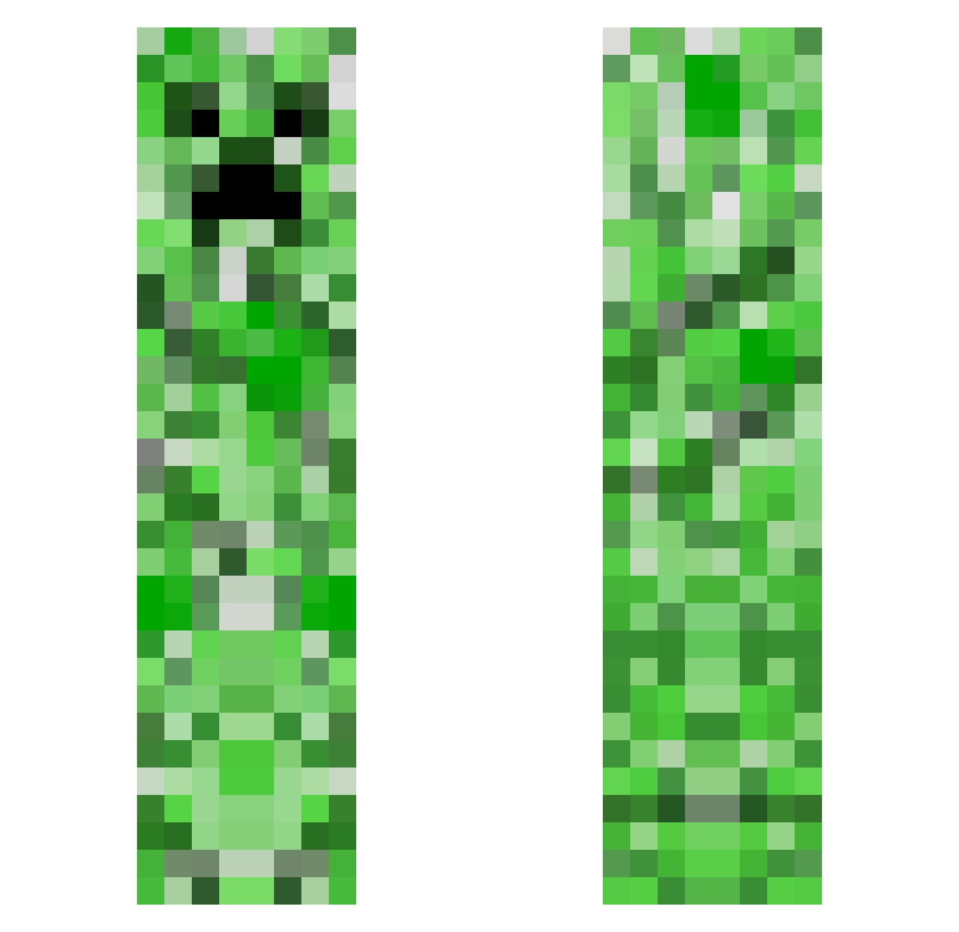 Sisuliinutti Minecraft skin, front and back view