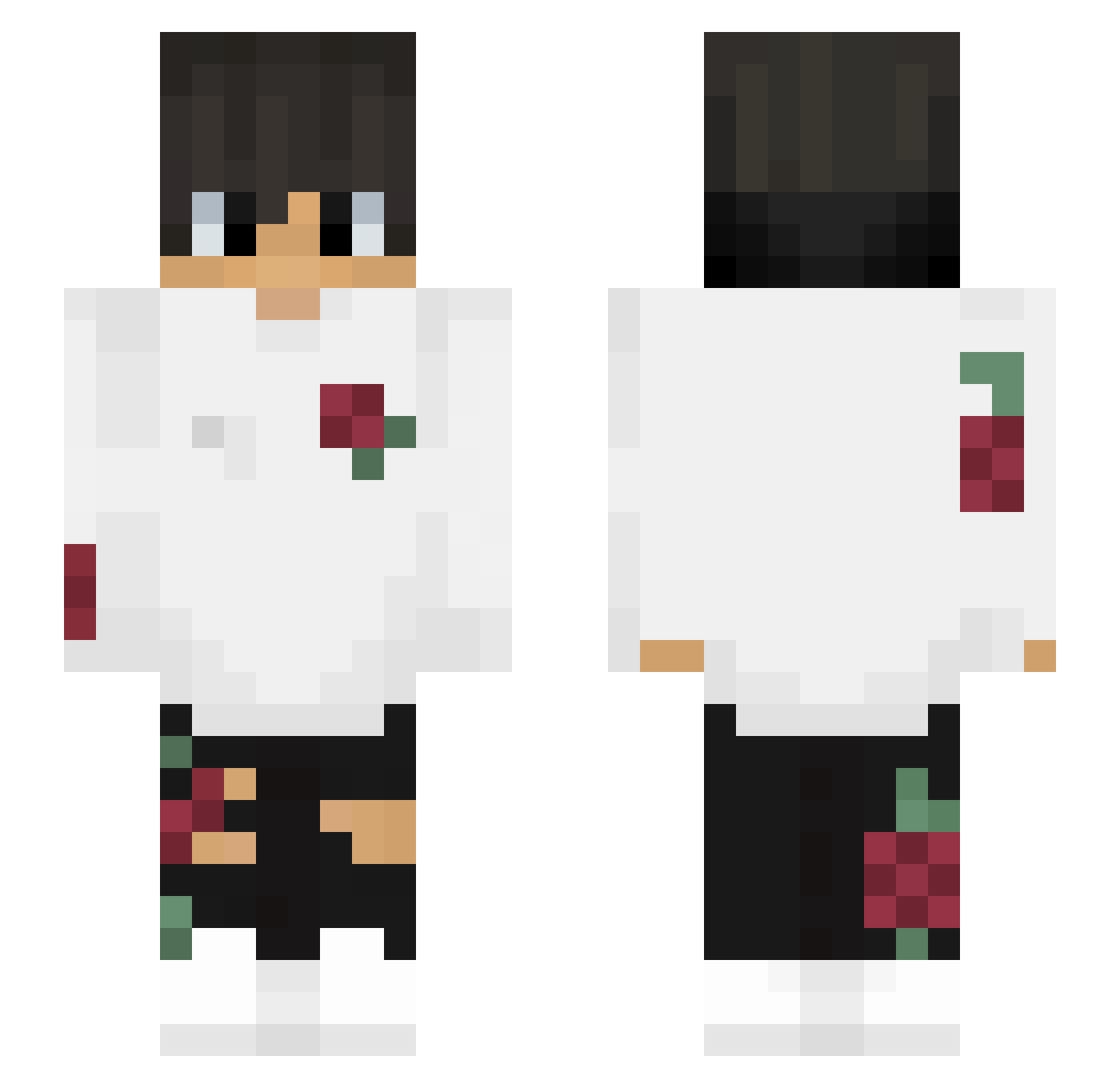 zJqlle Minecraft skin, front and back view