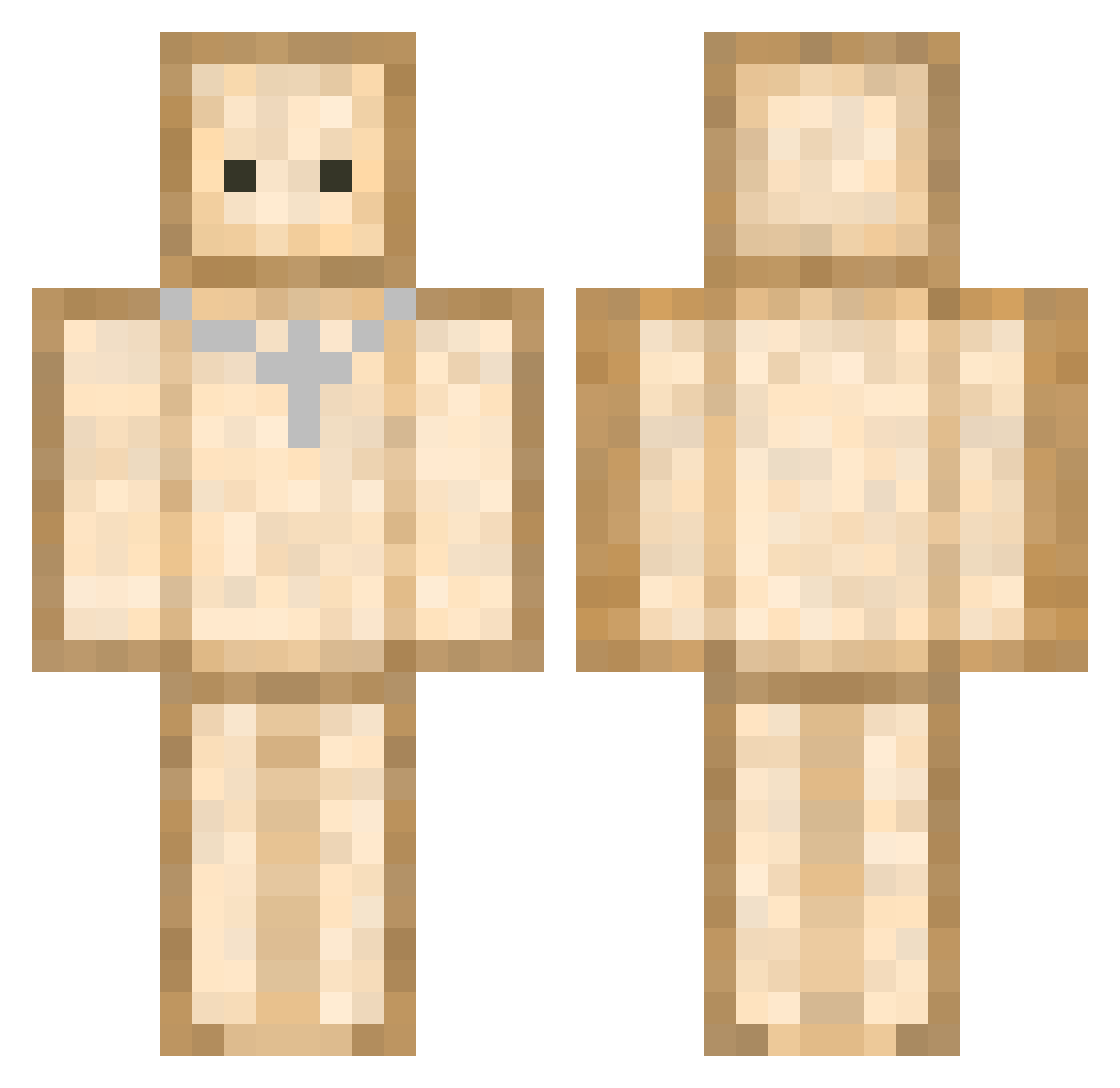 Lvictory Minecraft skin, front and back view