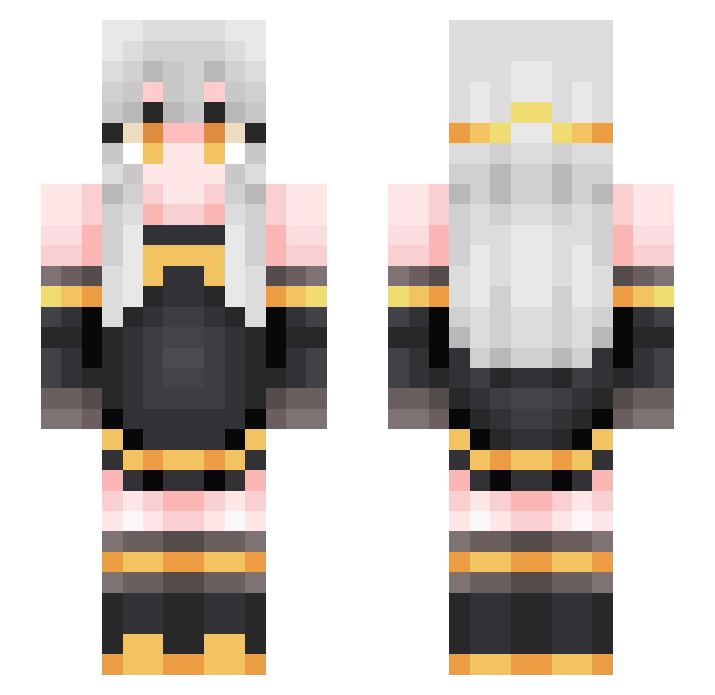 Lorhyn Minecraft skin, front and back view