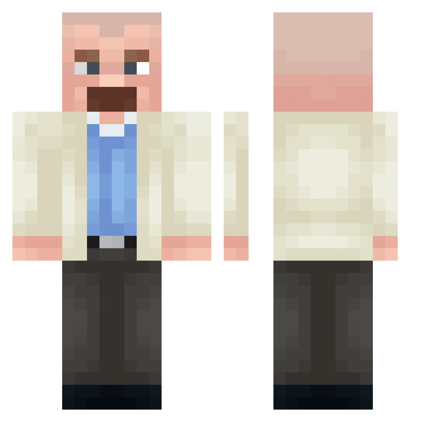 Kapppalot Minecraft skin, front and back view