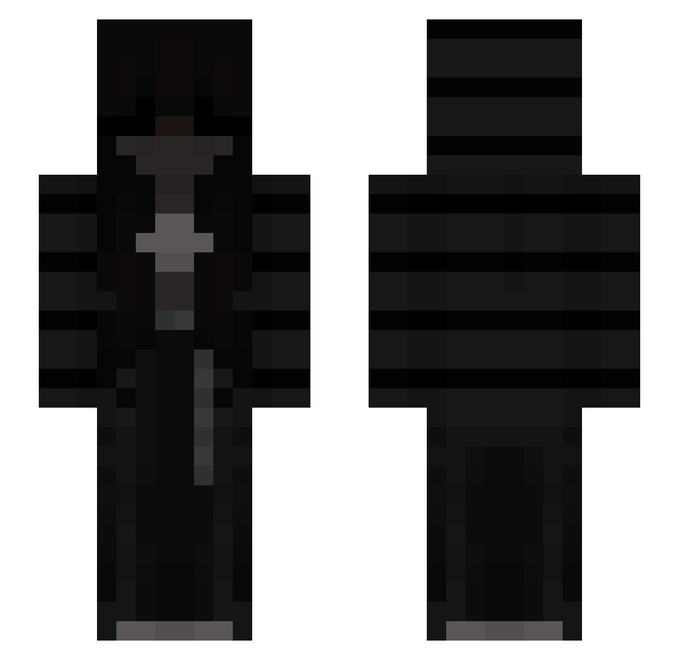 xEmilciaa Minecraft skin, front and back view