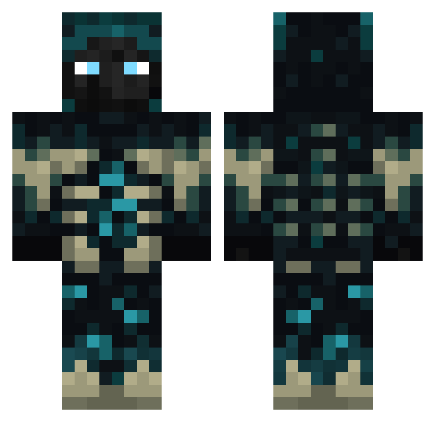 Hirdik Minecraft skin, front and back view