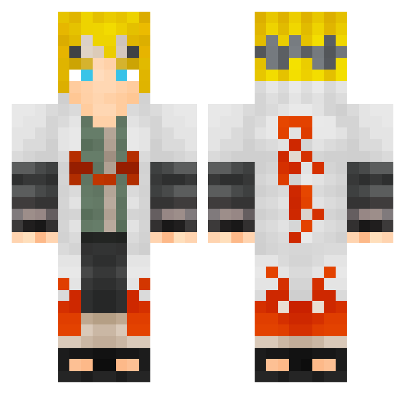 Umoon78 Minecraft skin, front and back view