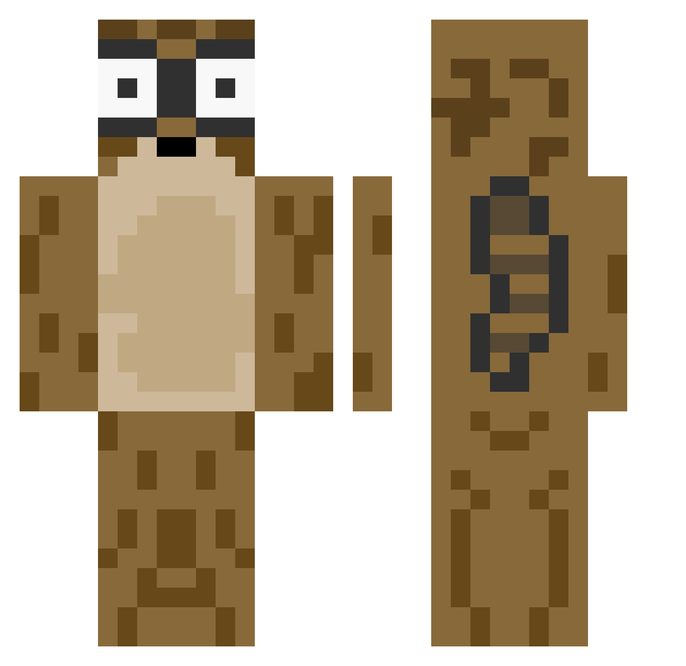 Smirkyyy Minecraft skin, front and back view