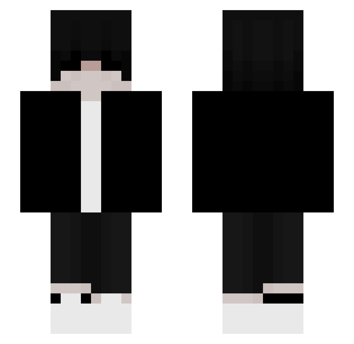 SMallJP Minecraft skin, front and back view