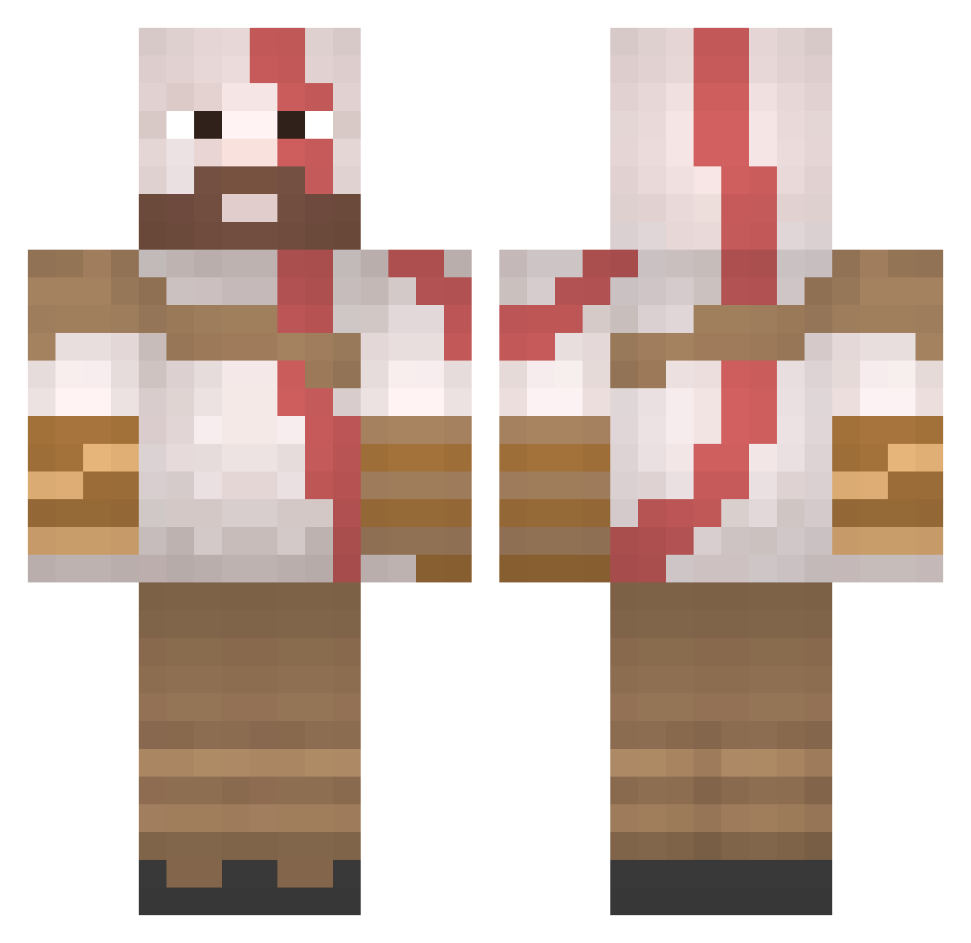 Brooooooo Minecraft skin, front and back view