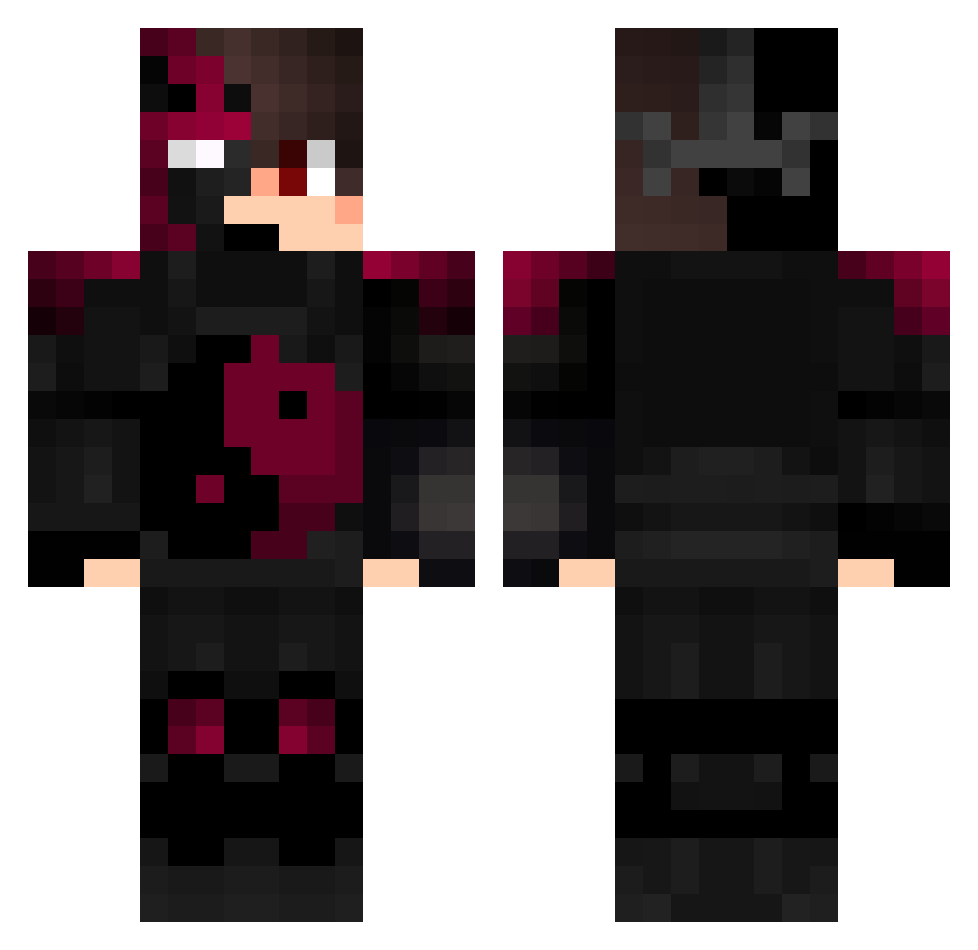 SupremeKKK Minecraft skin, front and back view
