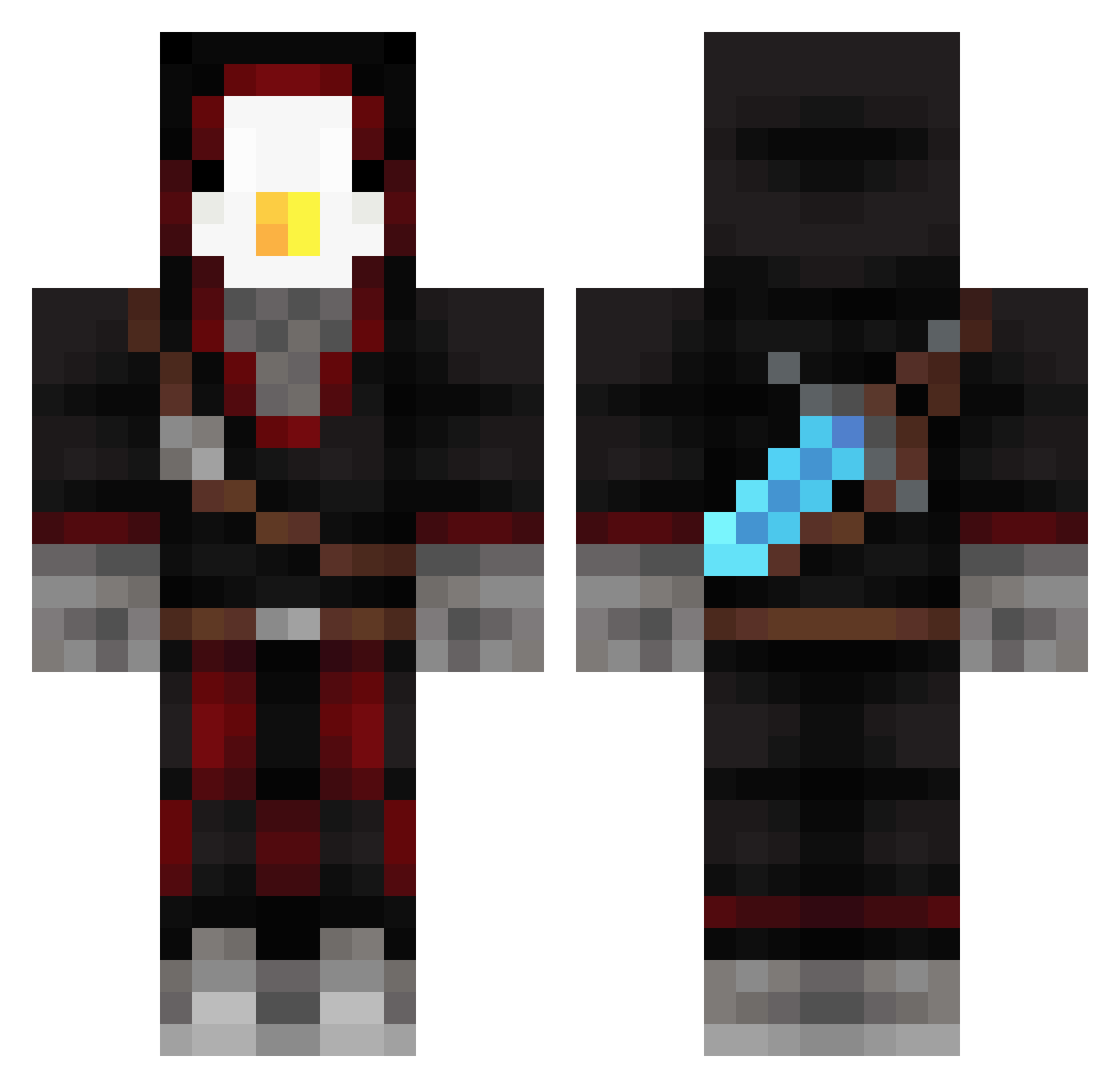 zEinfachDennis Minecraft skin, front and back view