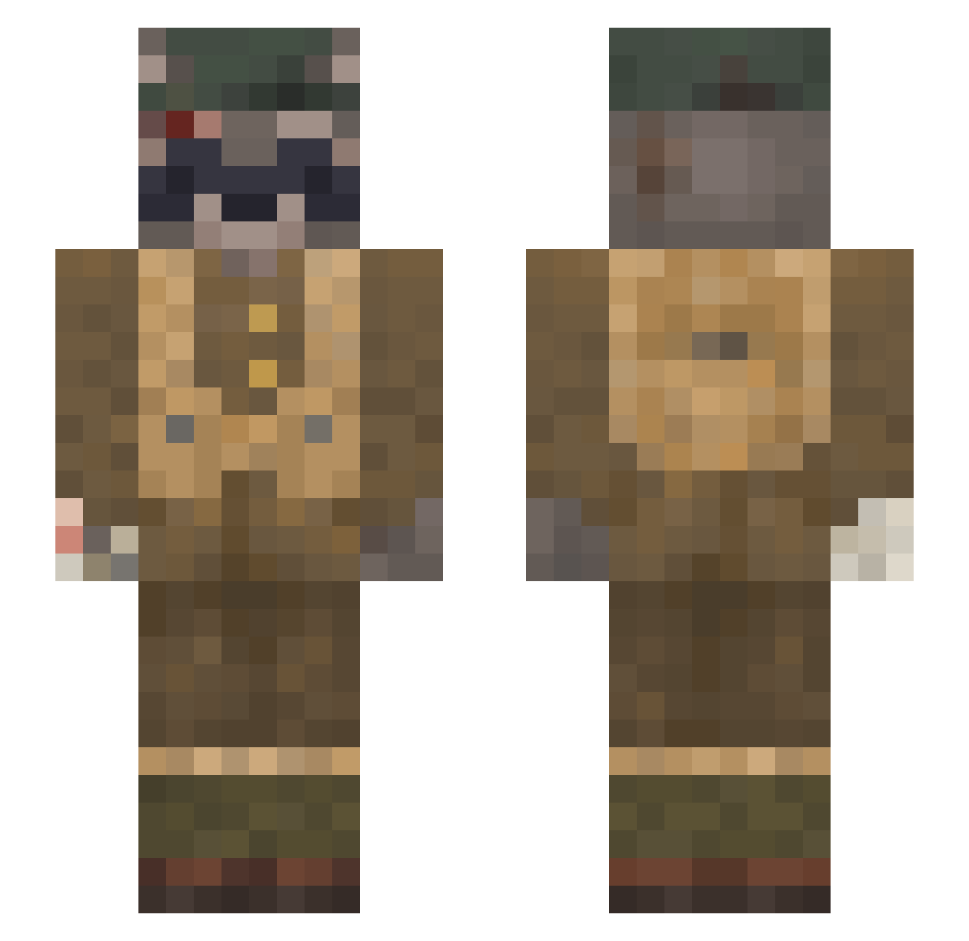 TremmerY Minecraft skin, front and back view