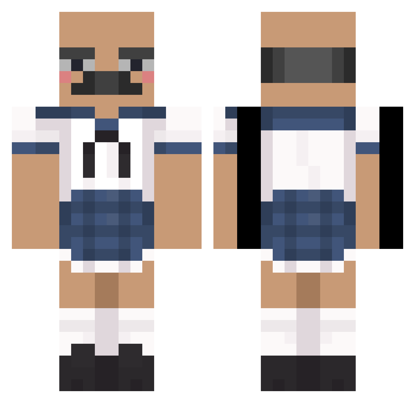 Gasderr Minecraft skin, front and back view