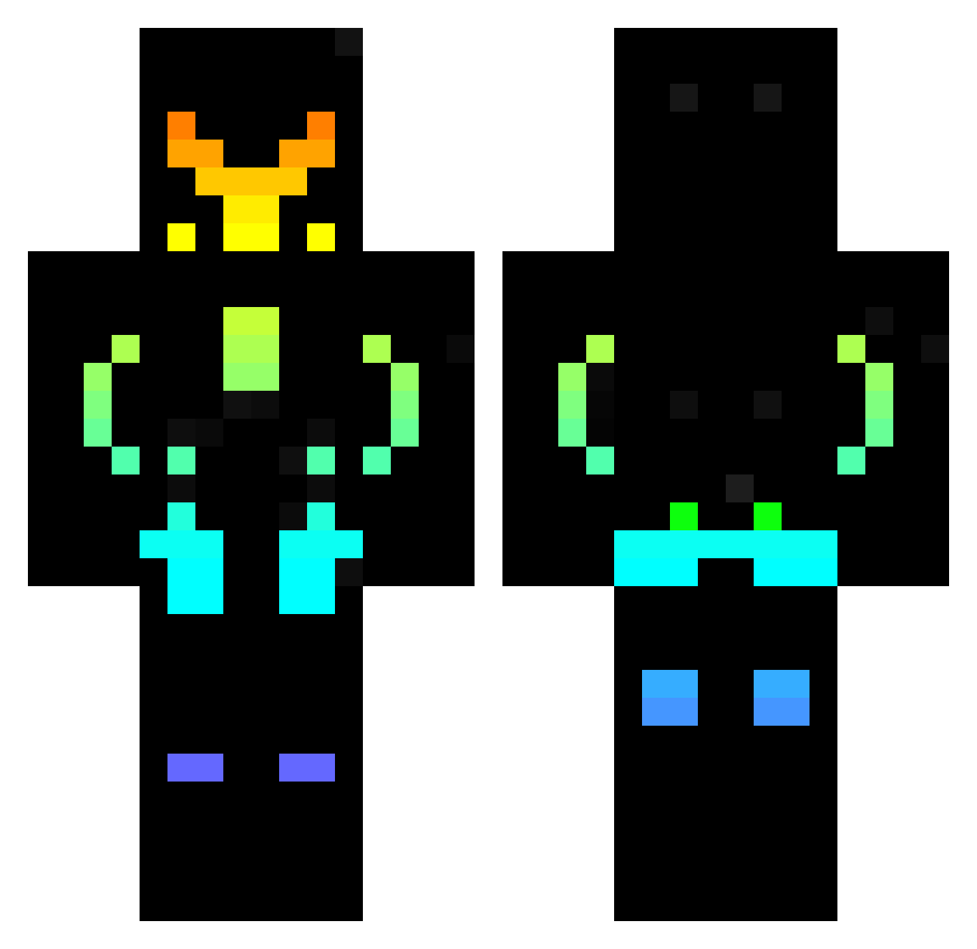 Brainiac_1 Minecraft skin, front and back view