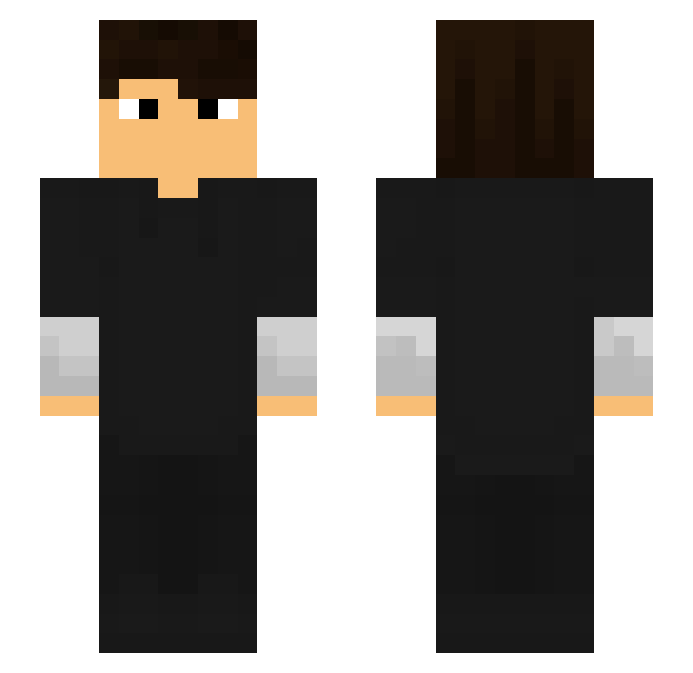 yFlavioZ Minecraft skin, front and back view