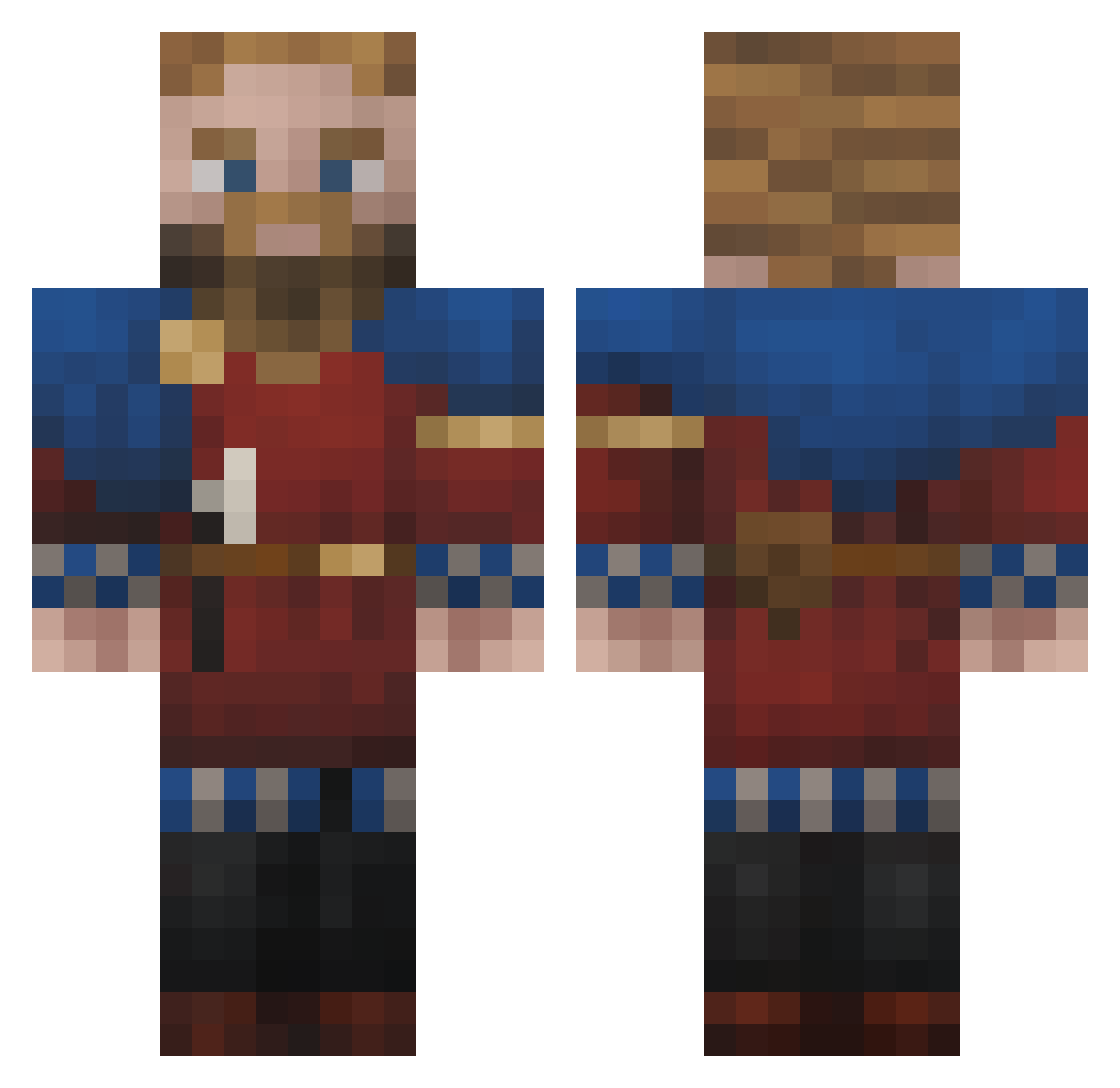 StorFeitViking Minecraft skin, front and back view