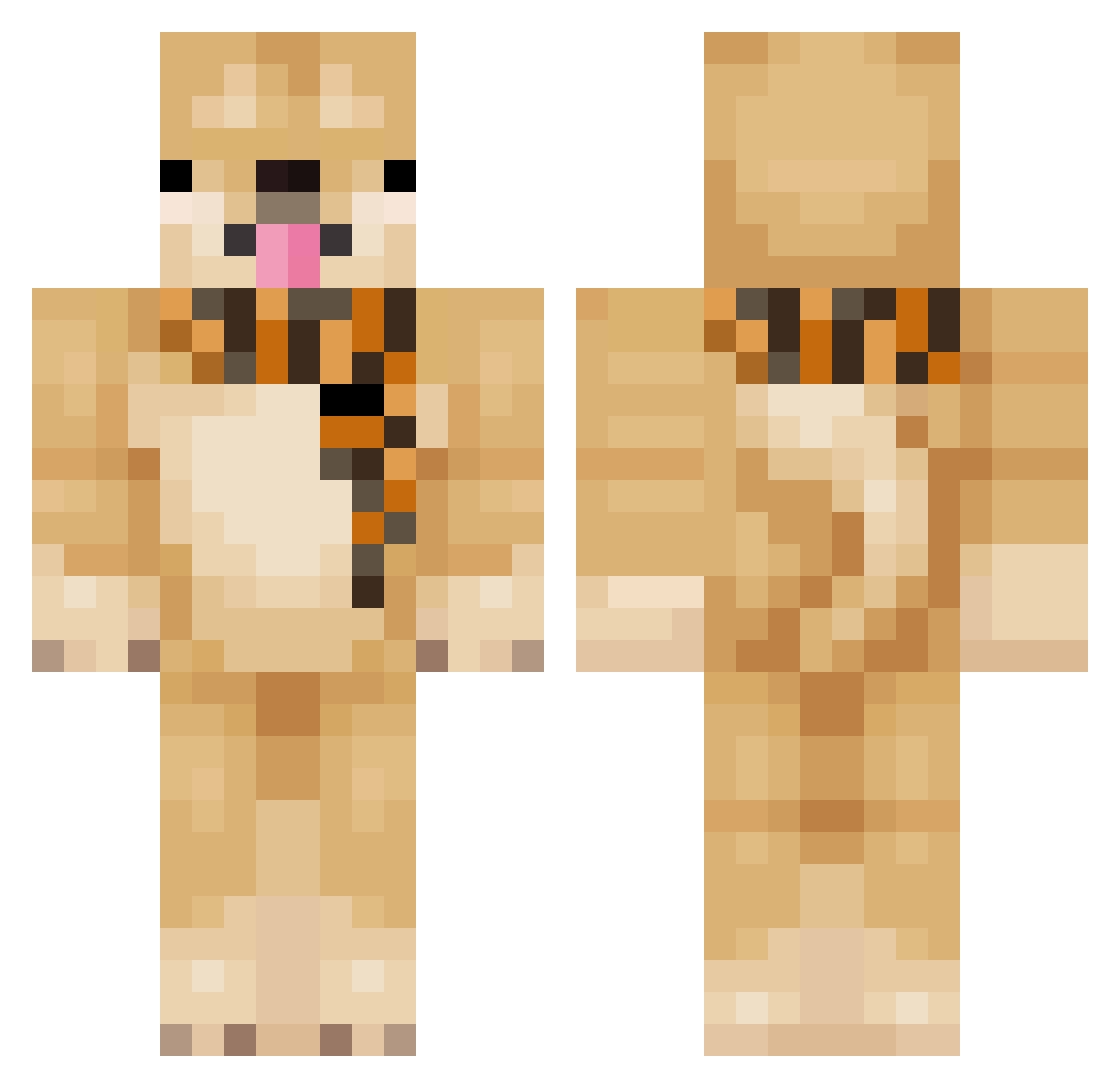3rdTx Minecraft skin, front and back view