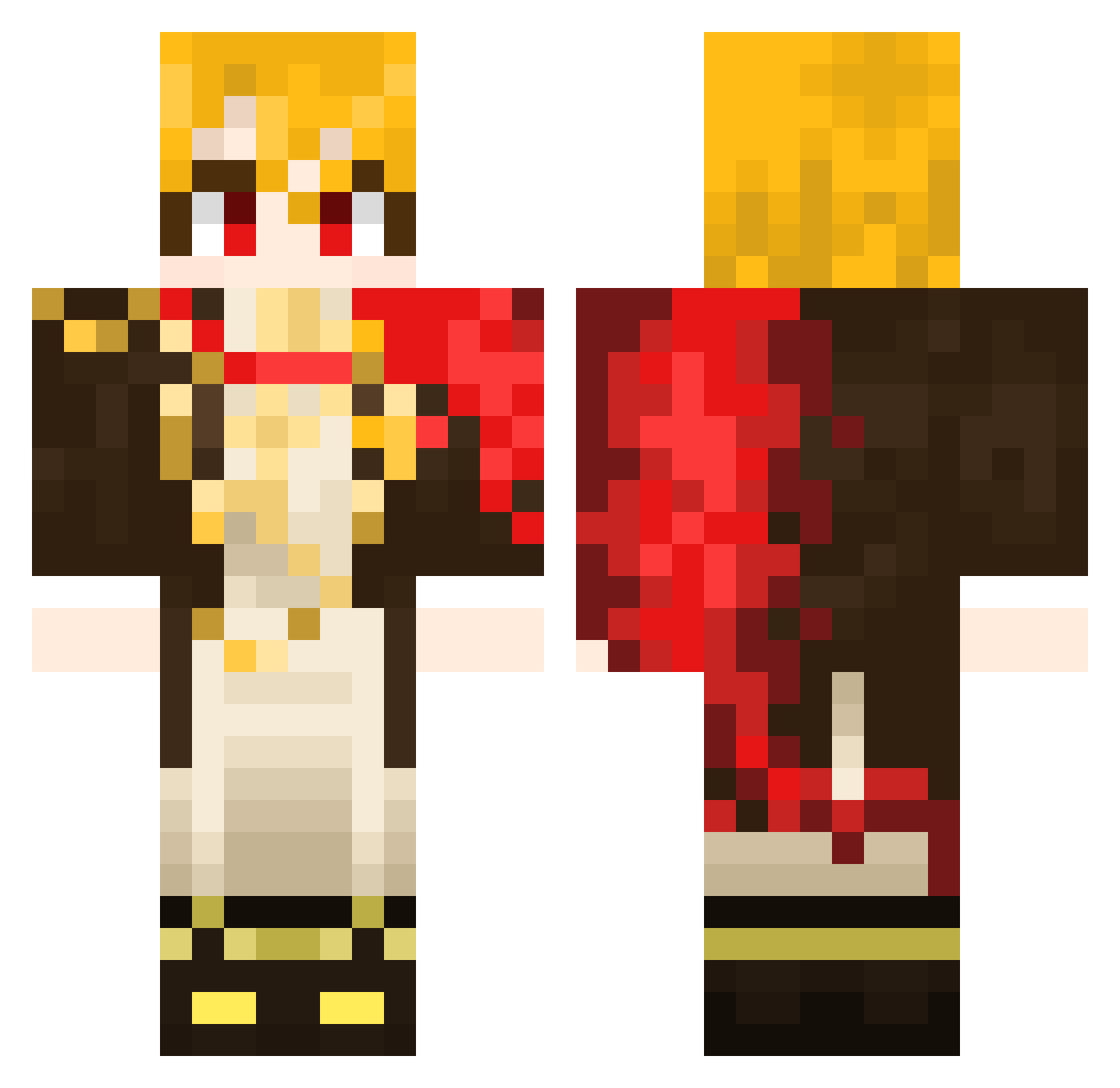 PL_dol Minecraft skin, front and back view