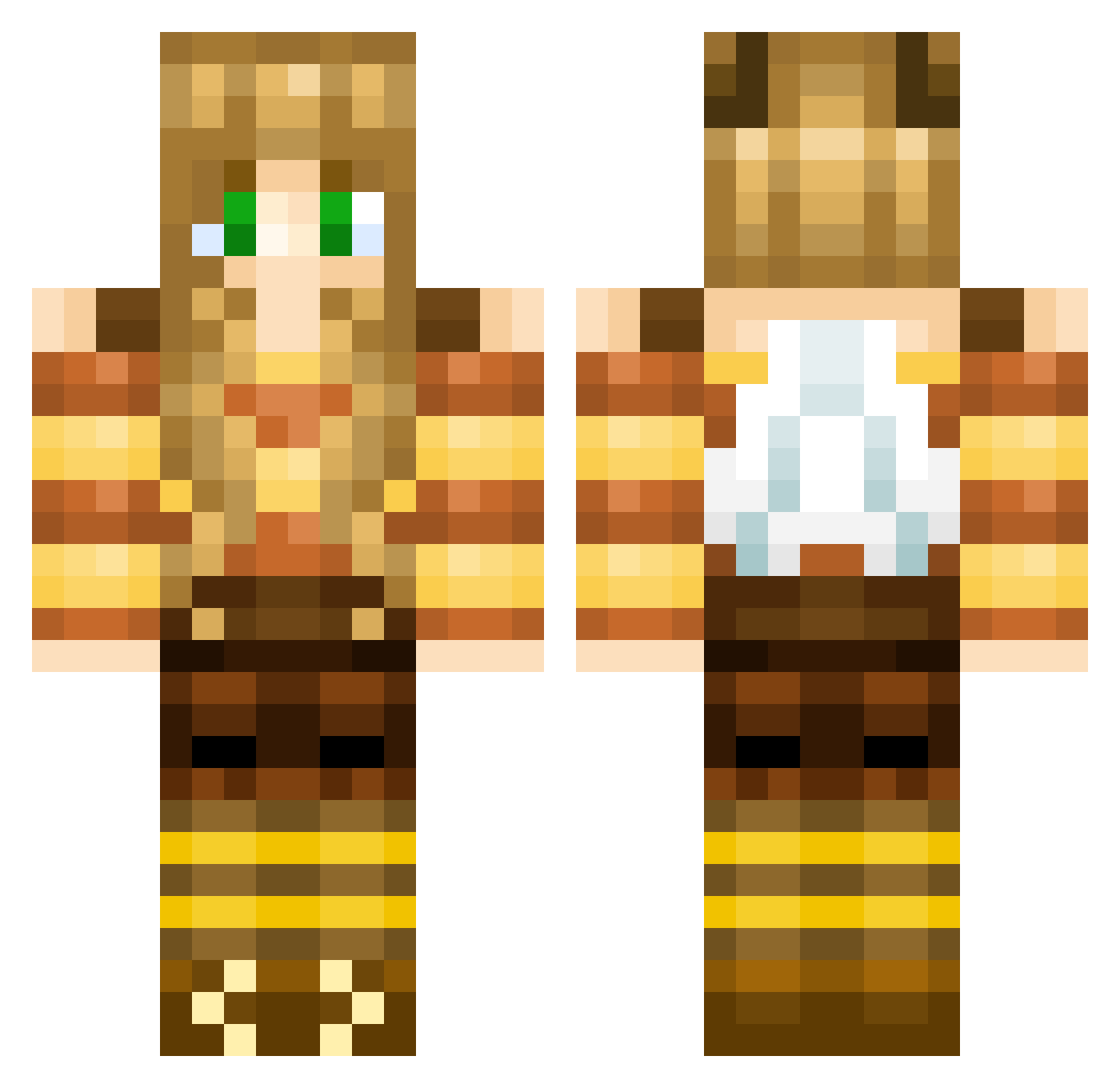 Echinoid_ Minecraft skin, front and back view