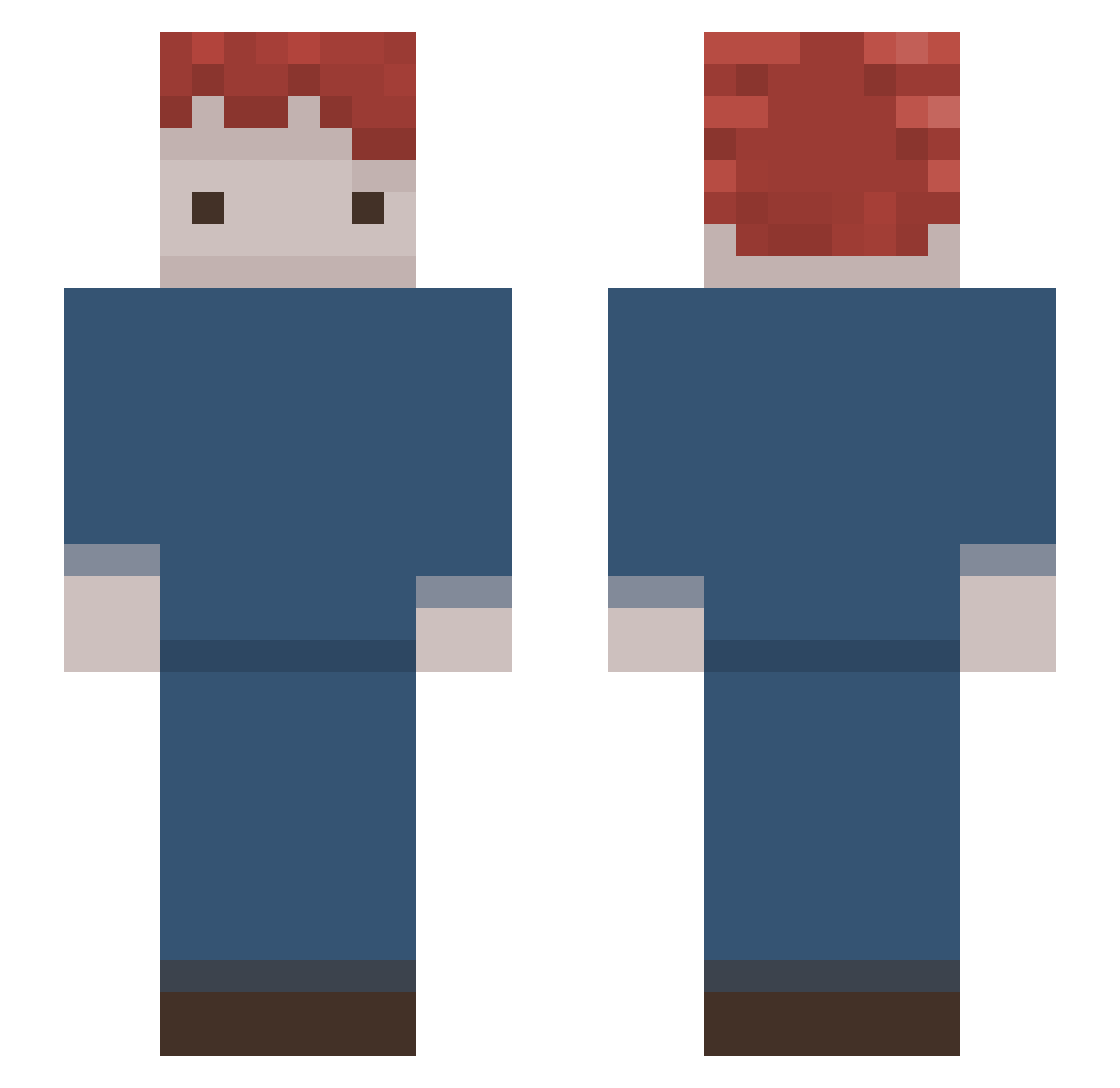 surgedavidpro Minecraft skin, front and back view