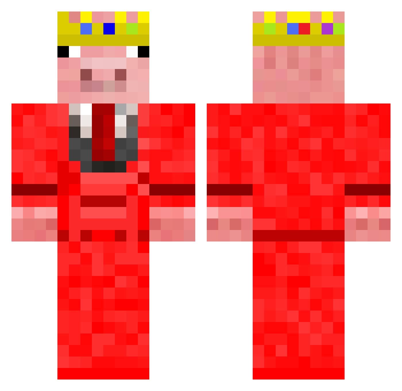 rickyy123 Minecraft skin, front and back view