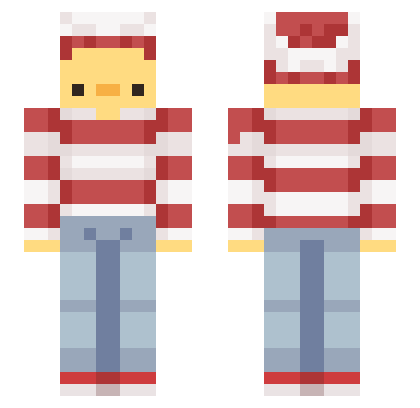 Aulorix Minecraft skin, front and back view