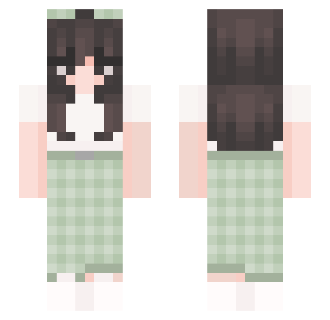 pawipauu Minecraft skin, front and back view