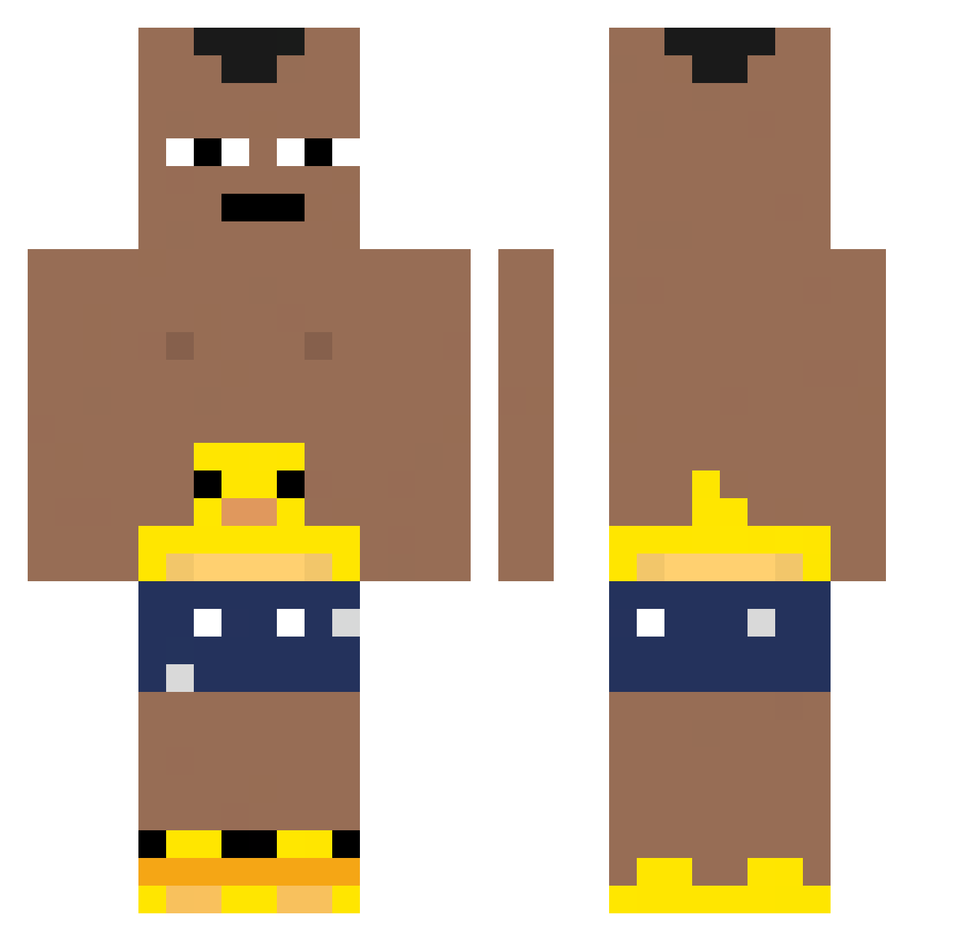 Applesheep3644 Minecraft skin, front and back view