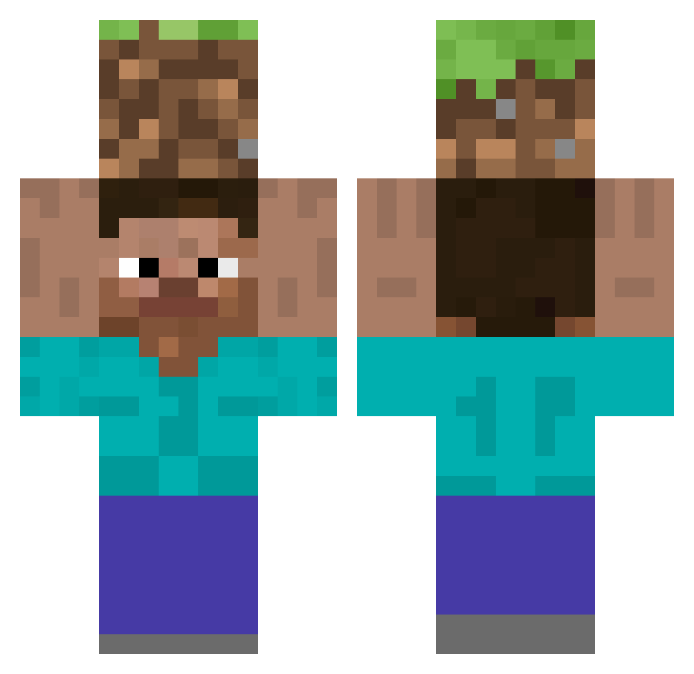 noam201 Minecraft skin, front and back view