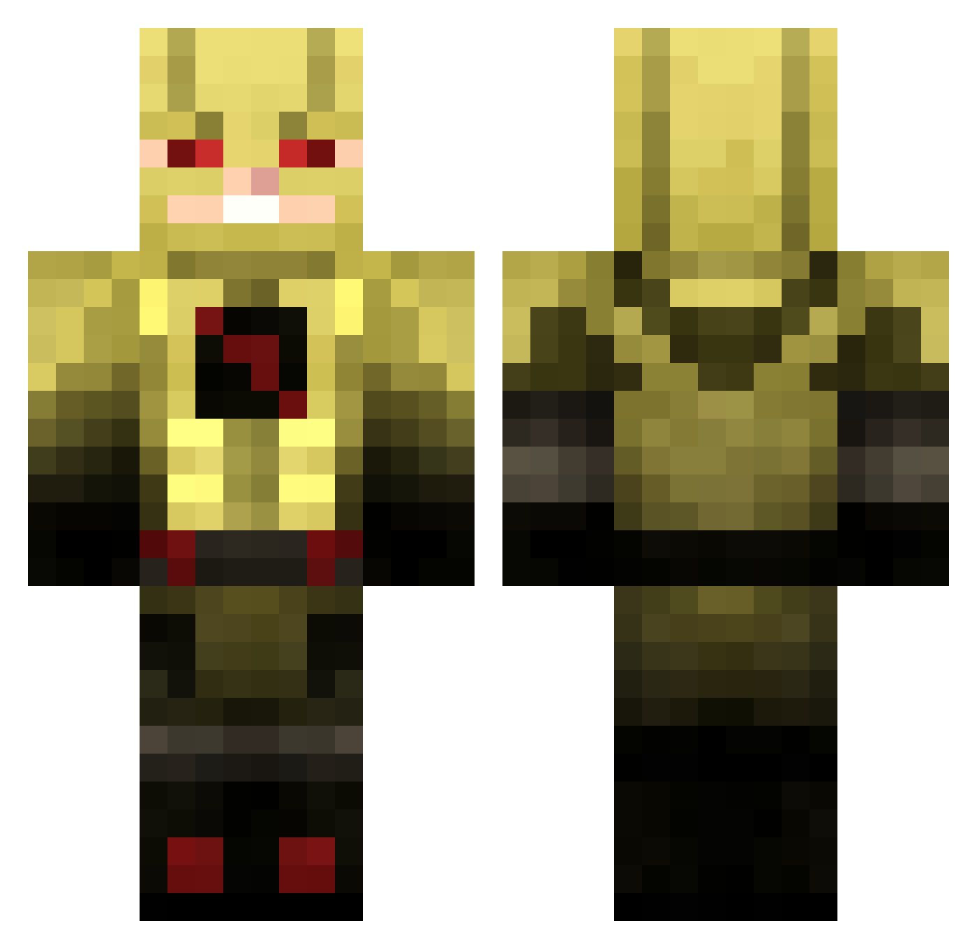 SaturnsDusk Minecraft skin, front and back view