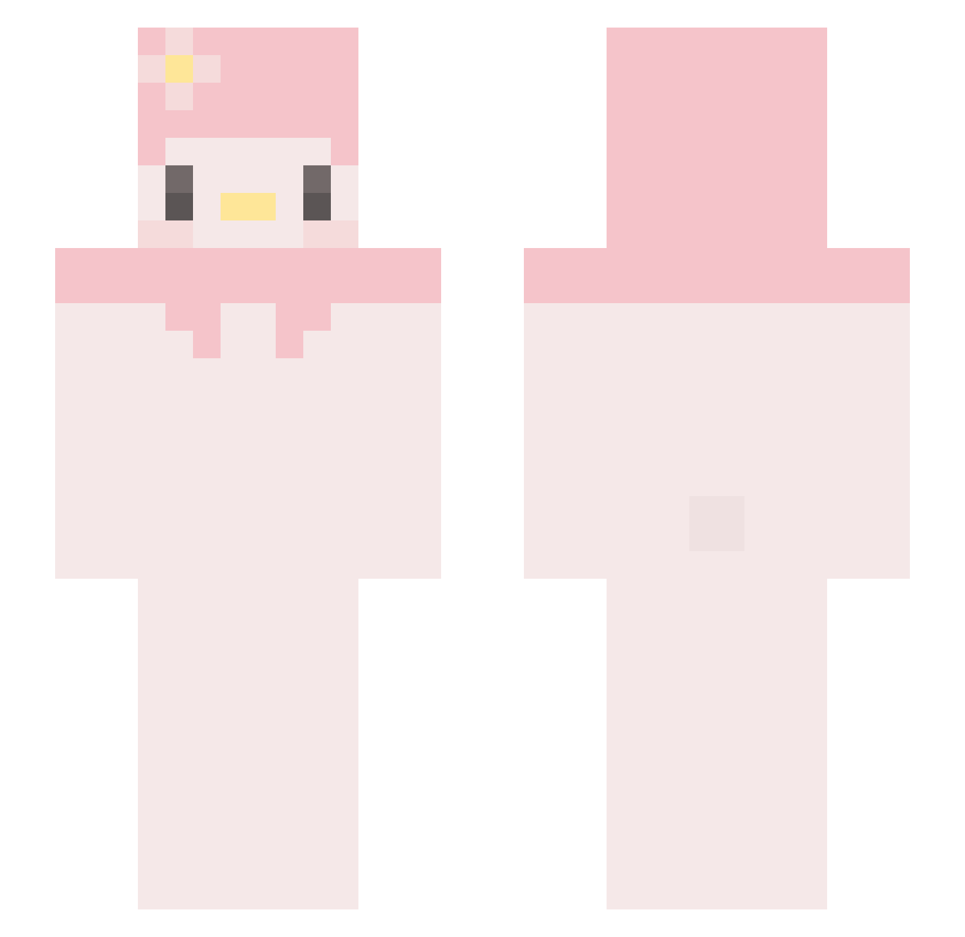 NightMallow Minecraft skin, front and back view
