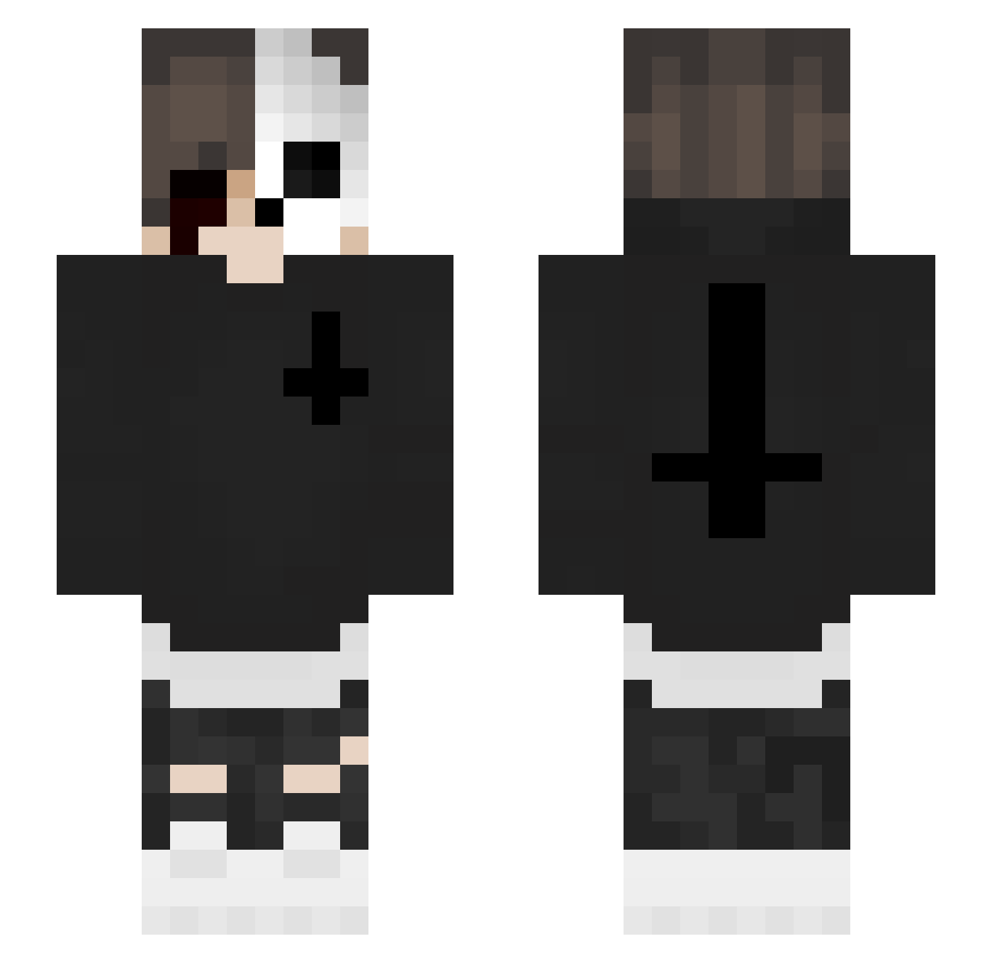 Olosa Minecraft skin, front and back view