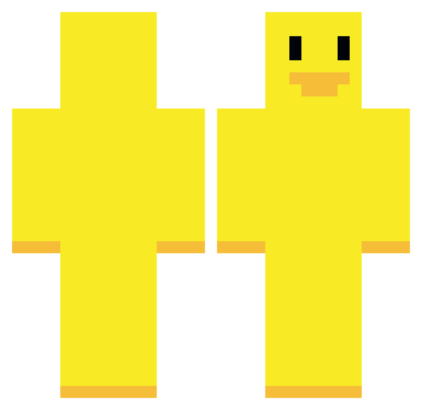 reinhardthea Minecraft skin, front and back view