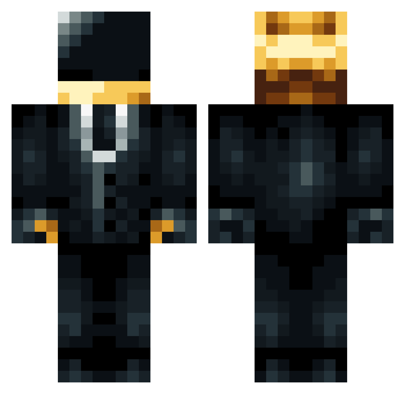 Labrid Minecraft skin, front and back view