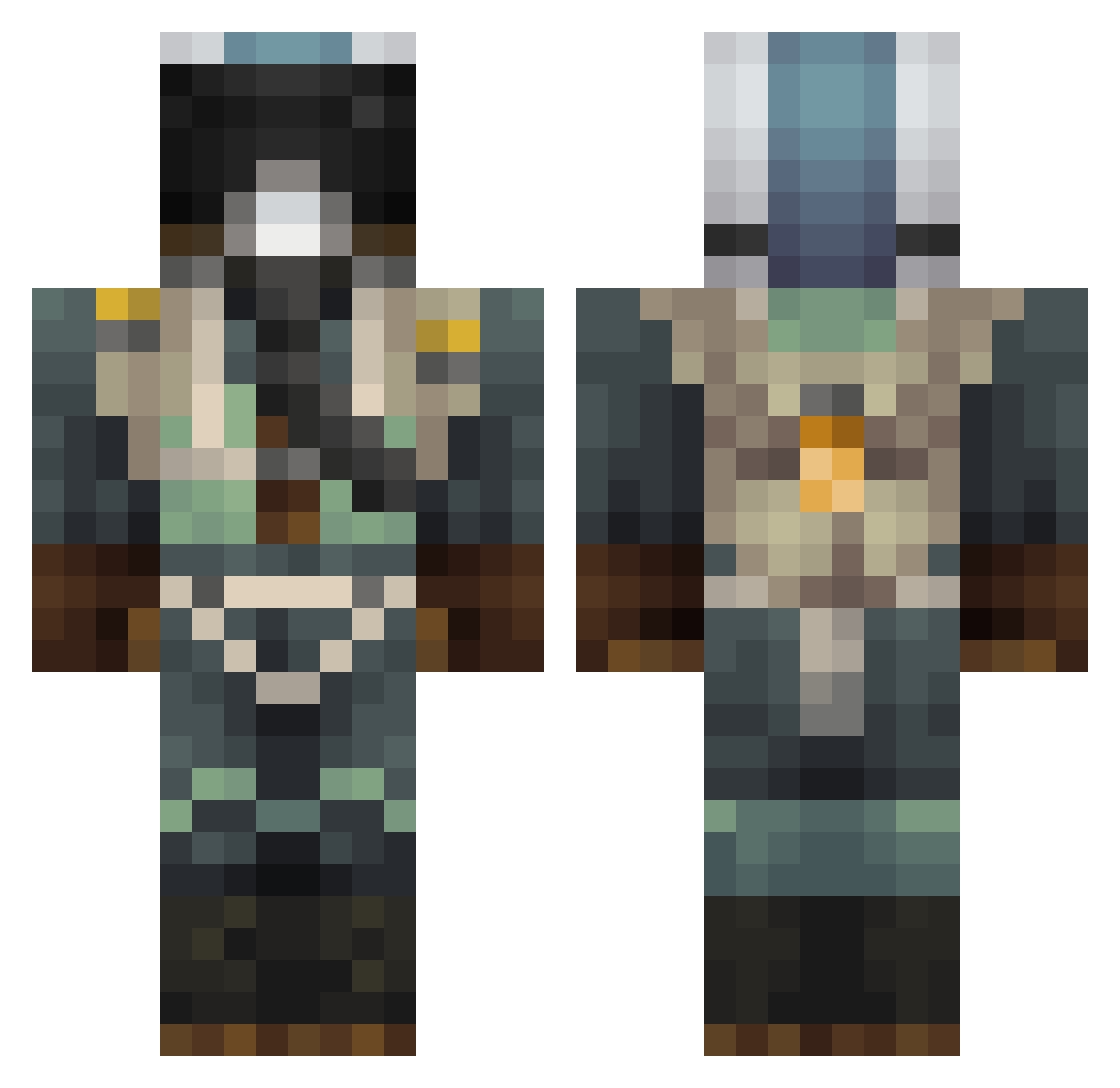 Black_Mafia1637 Minecraft skin, front and back view