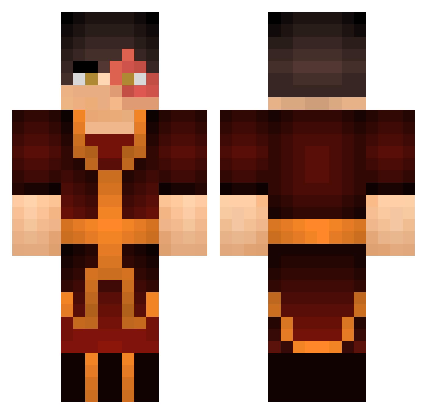 Shad0w_Weaver Minecraft skin, front and back view
