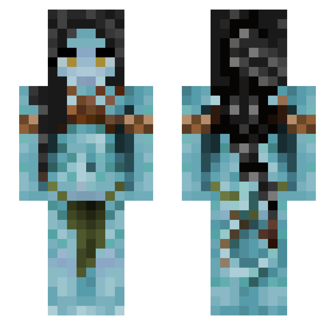 LenKaa26 Minecraft skin, front and back view