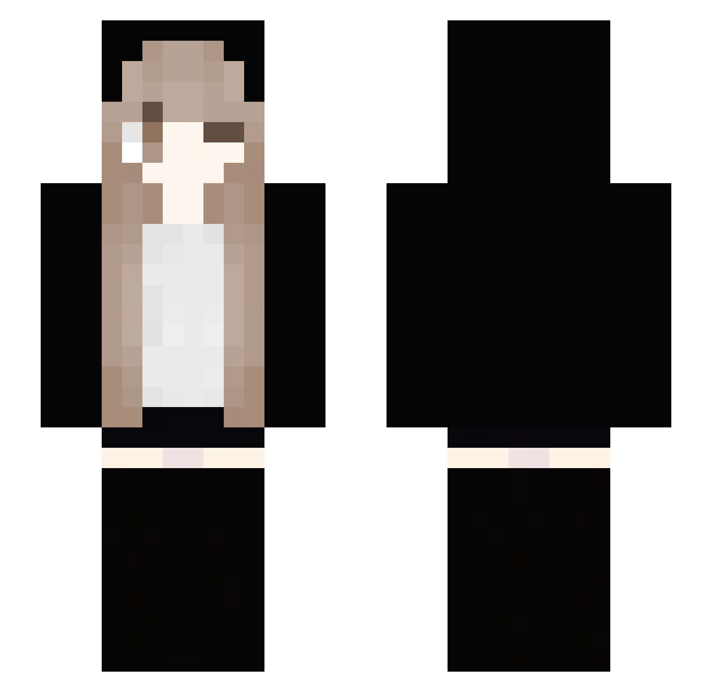 Guz3l Minecraft skin, front and back view
