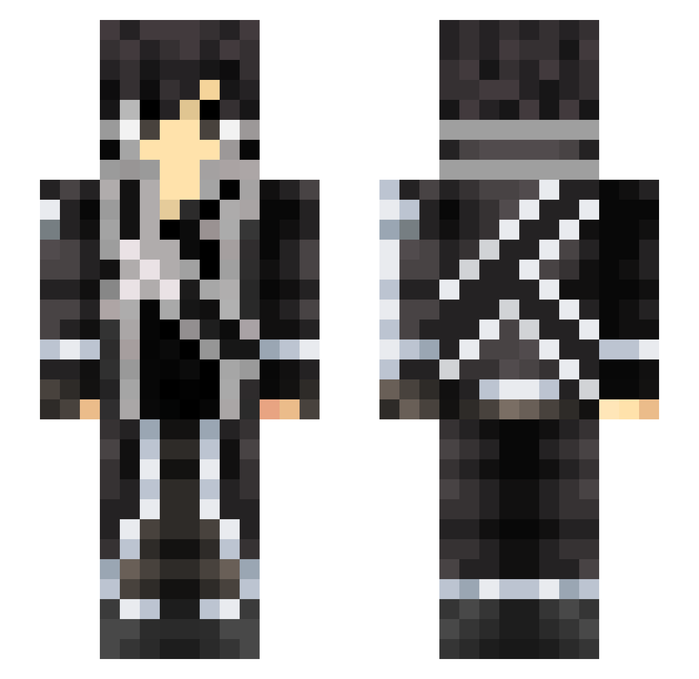 _CrazyYouNit_ Minecraft skin, front and back view