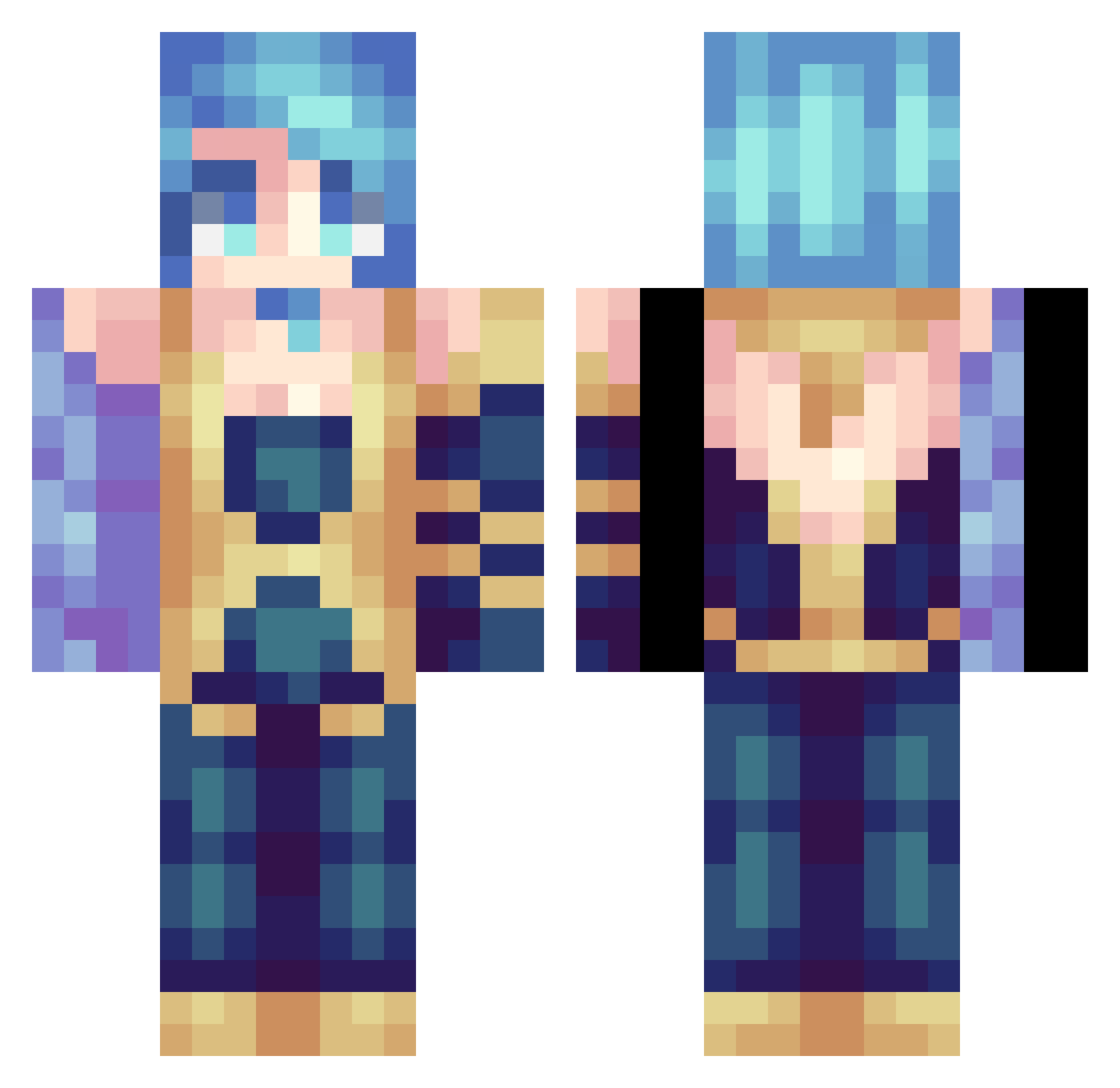 Zekill_ Minecraft skin, front and back view