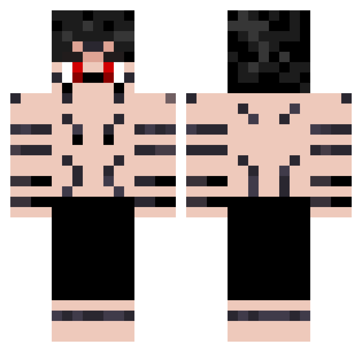 SuperGiu32 Minecraft skin, front and back view