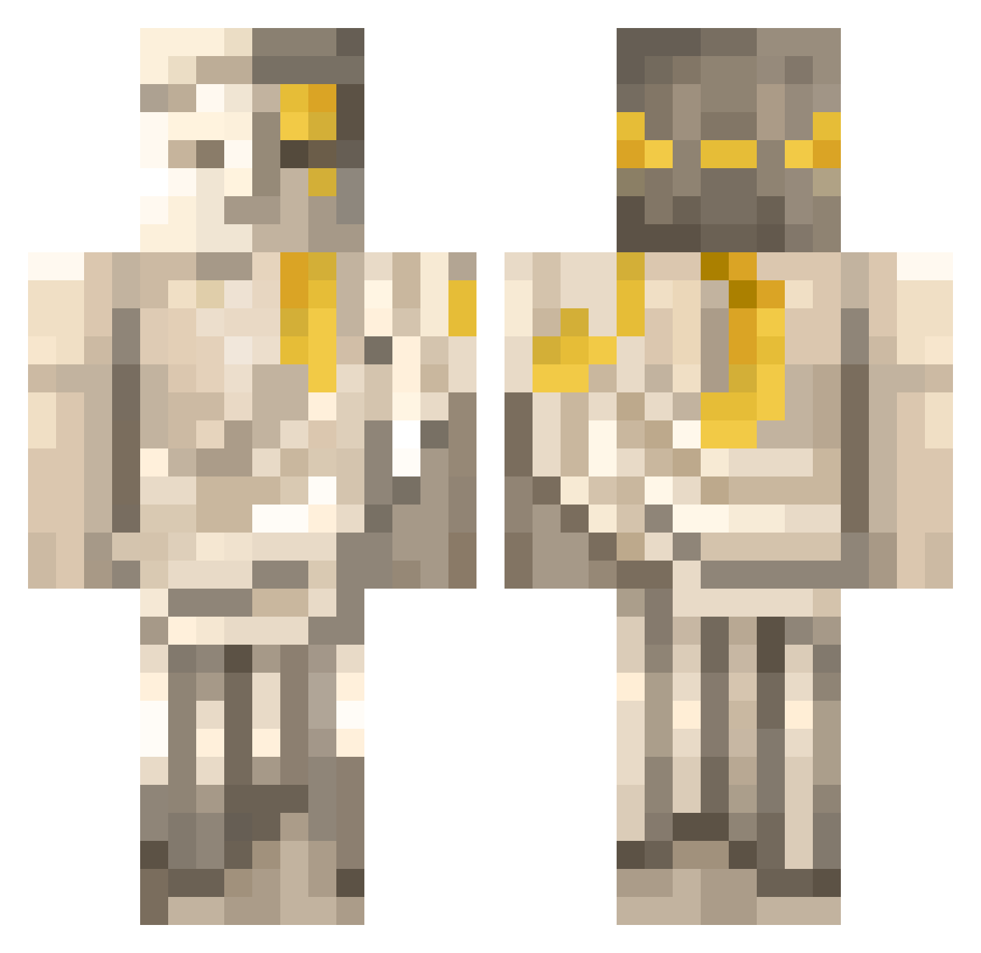 efeermis Minecraft skin, front and back view