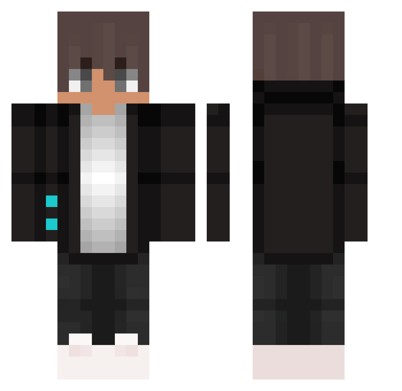 unspeakfly Minecraft skin, front and back view