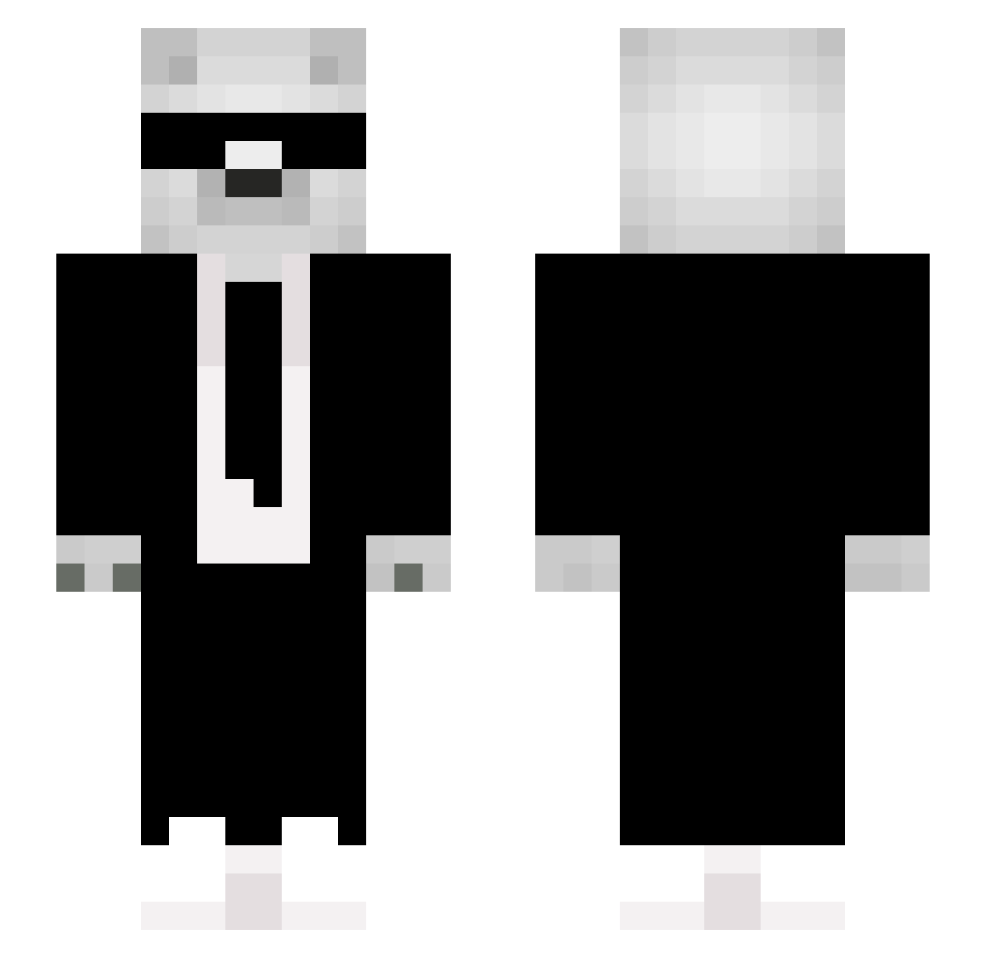 hayanyacha Minecraft skin, front and back view