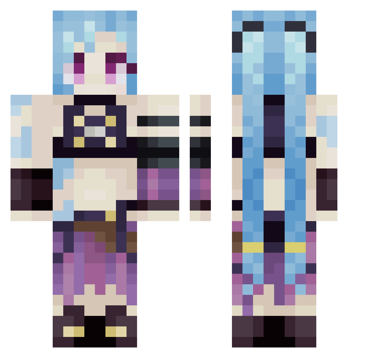 Joejoebob123 Minecraft skin, front and back view