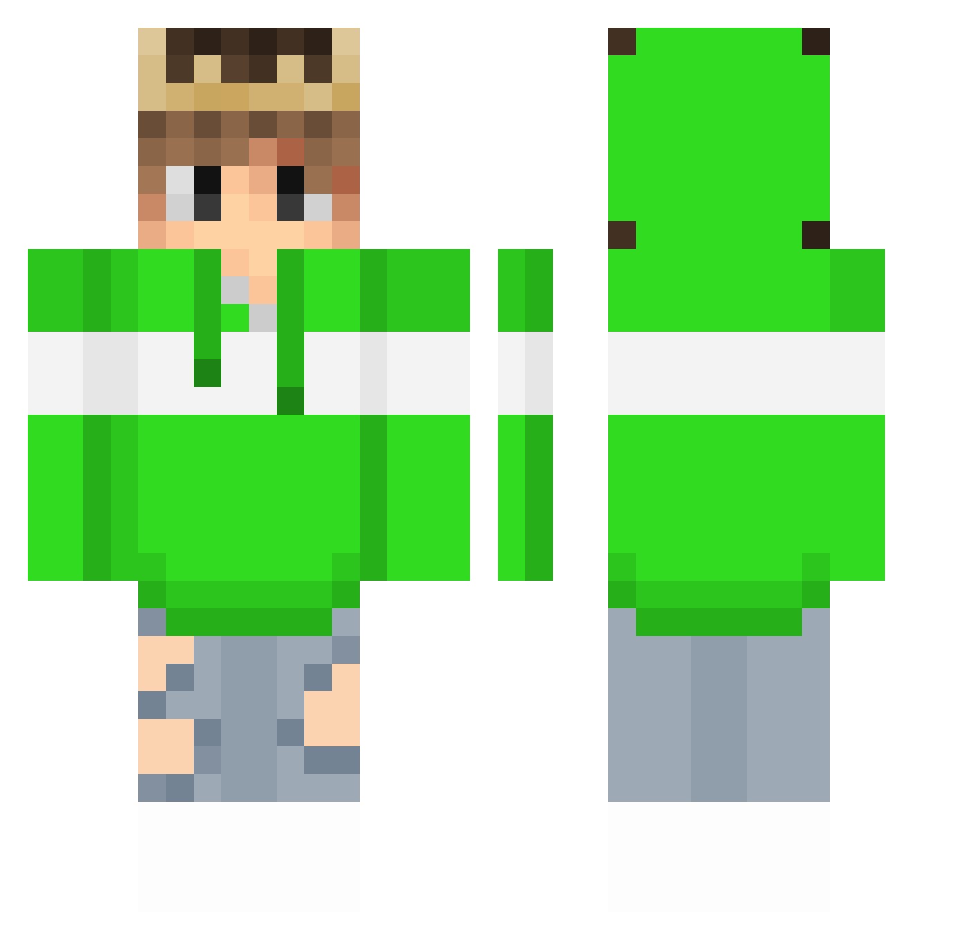 Apfel_Gaming Minecraft skin, front and back view